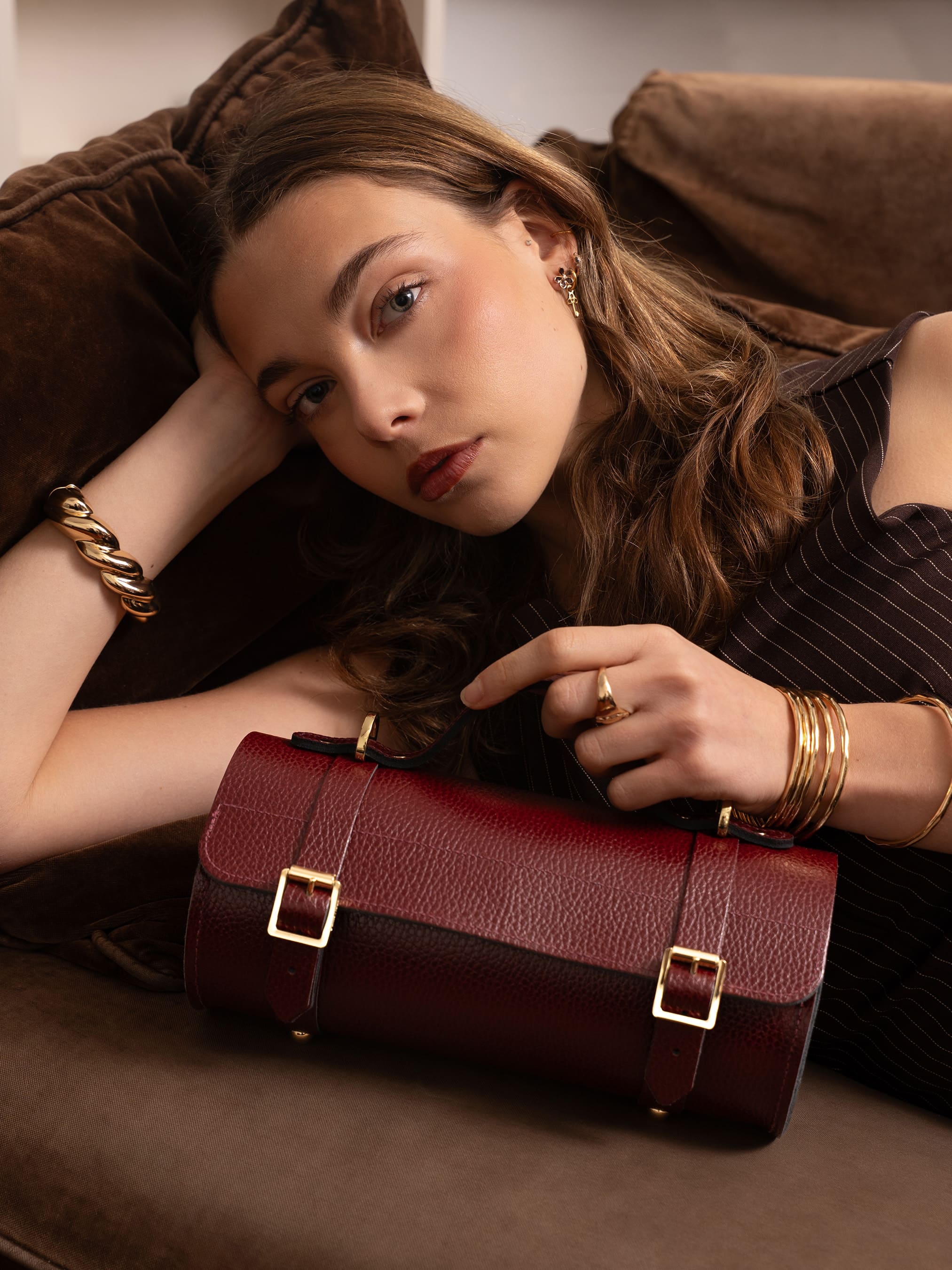 The Bowls Bag - Oxblood Celtic Grain - Image 6