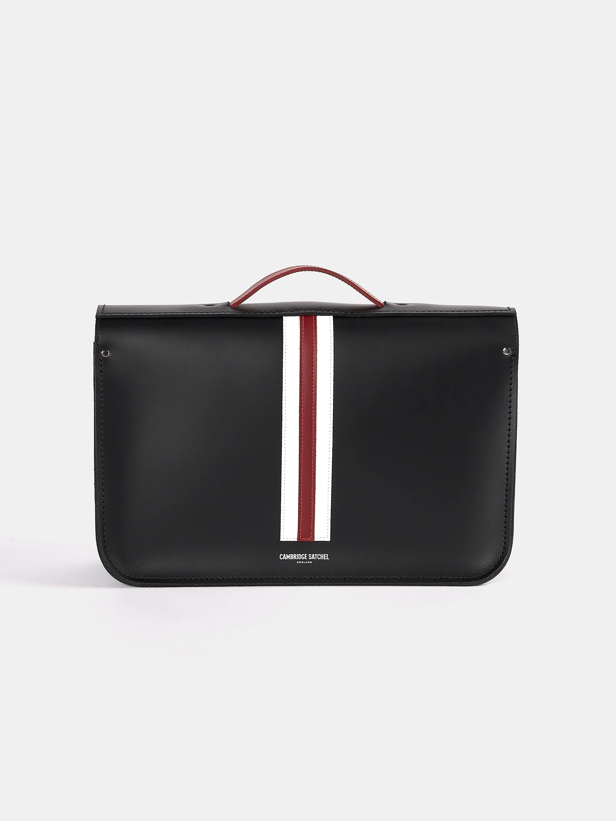 The 15 Inch Batchel - Black with Harvard Stripe - Image 6