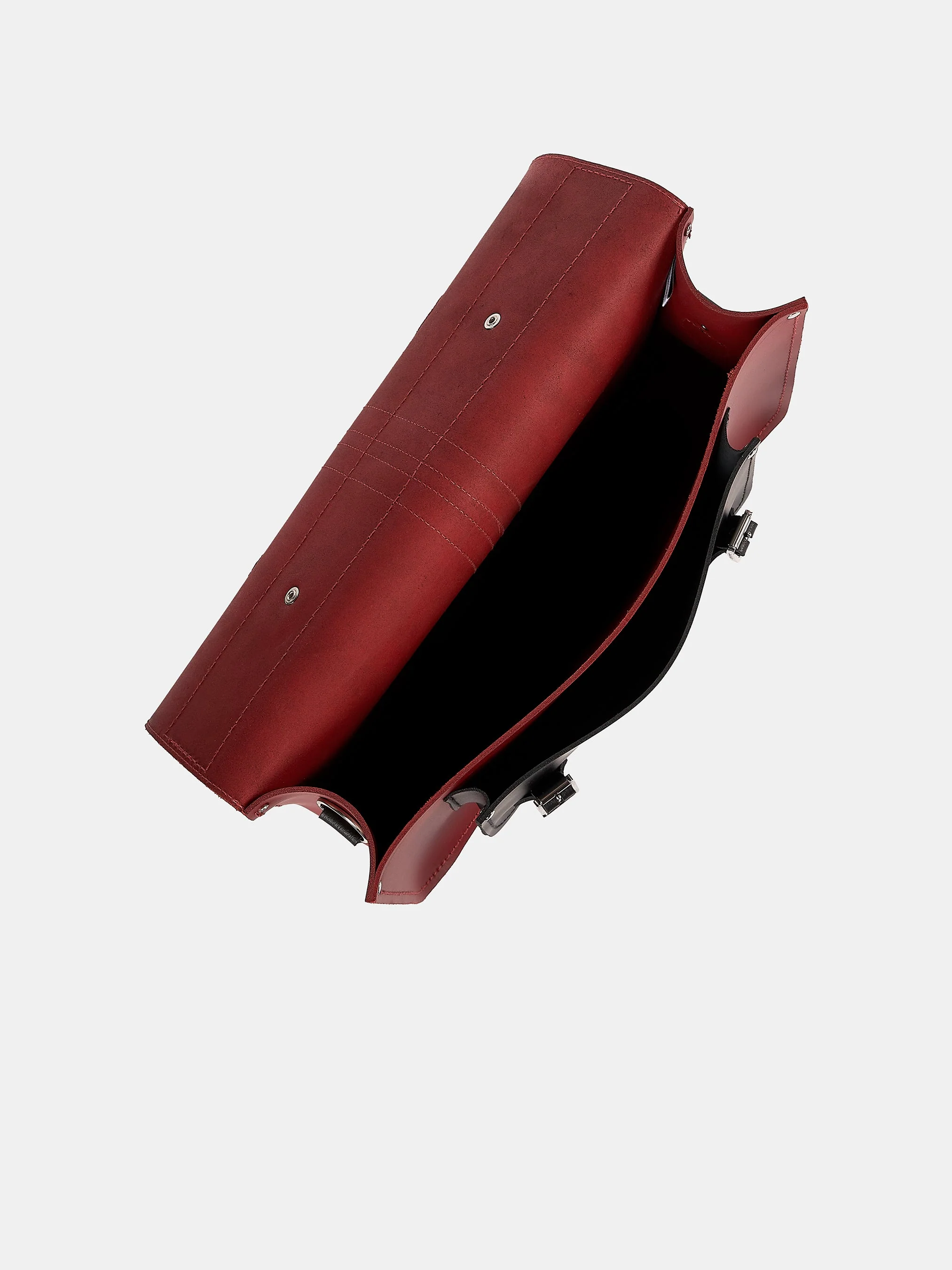 The 15 Inch Batchel - Red with Harvard Stripe - Image 8