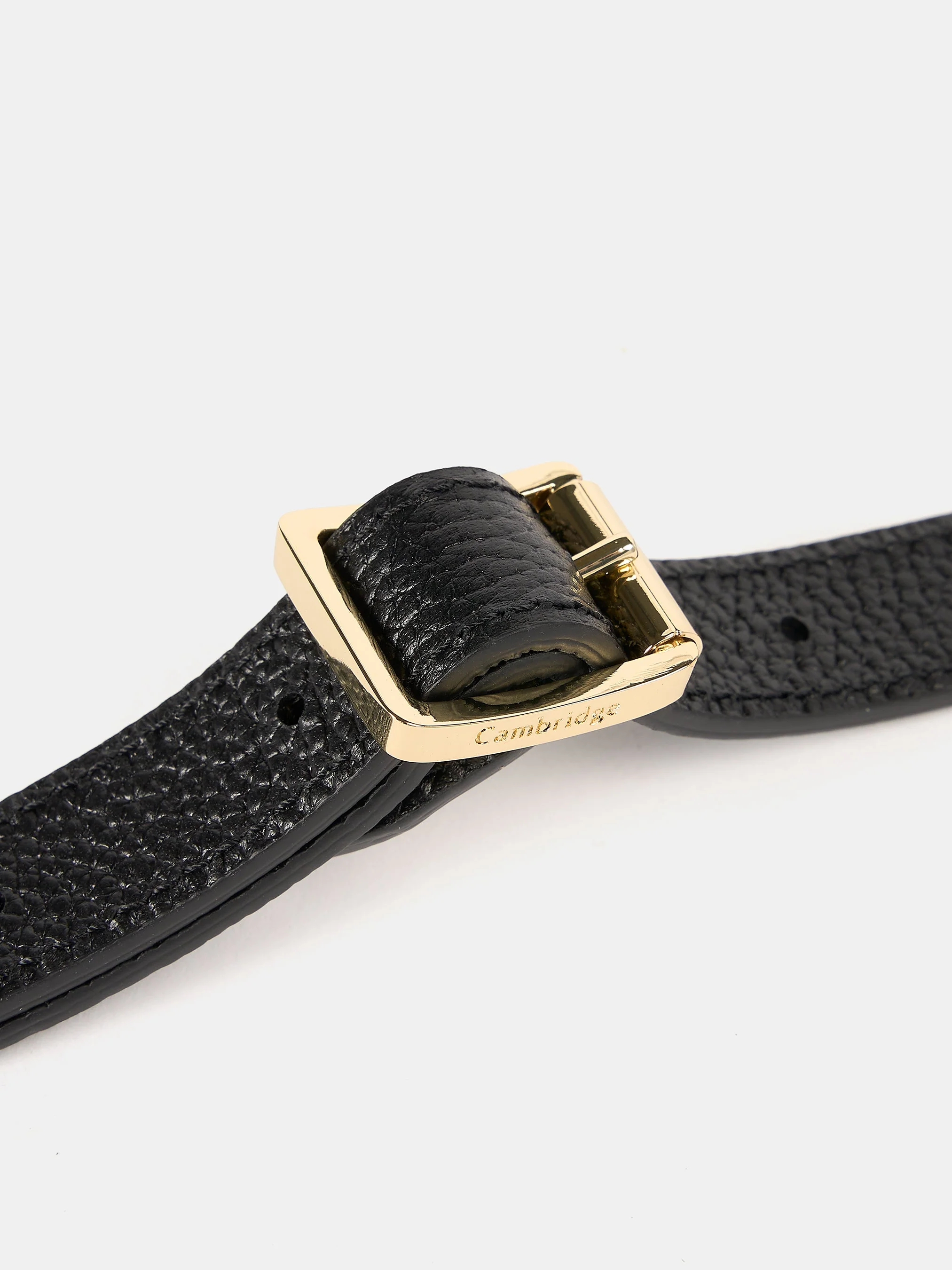 The Crossbody Strap - Black Calf Grain - Image 2
