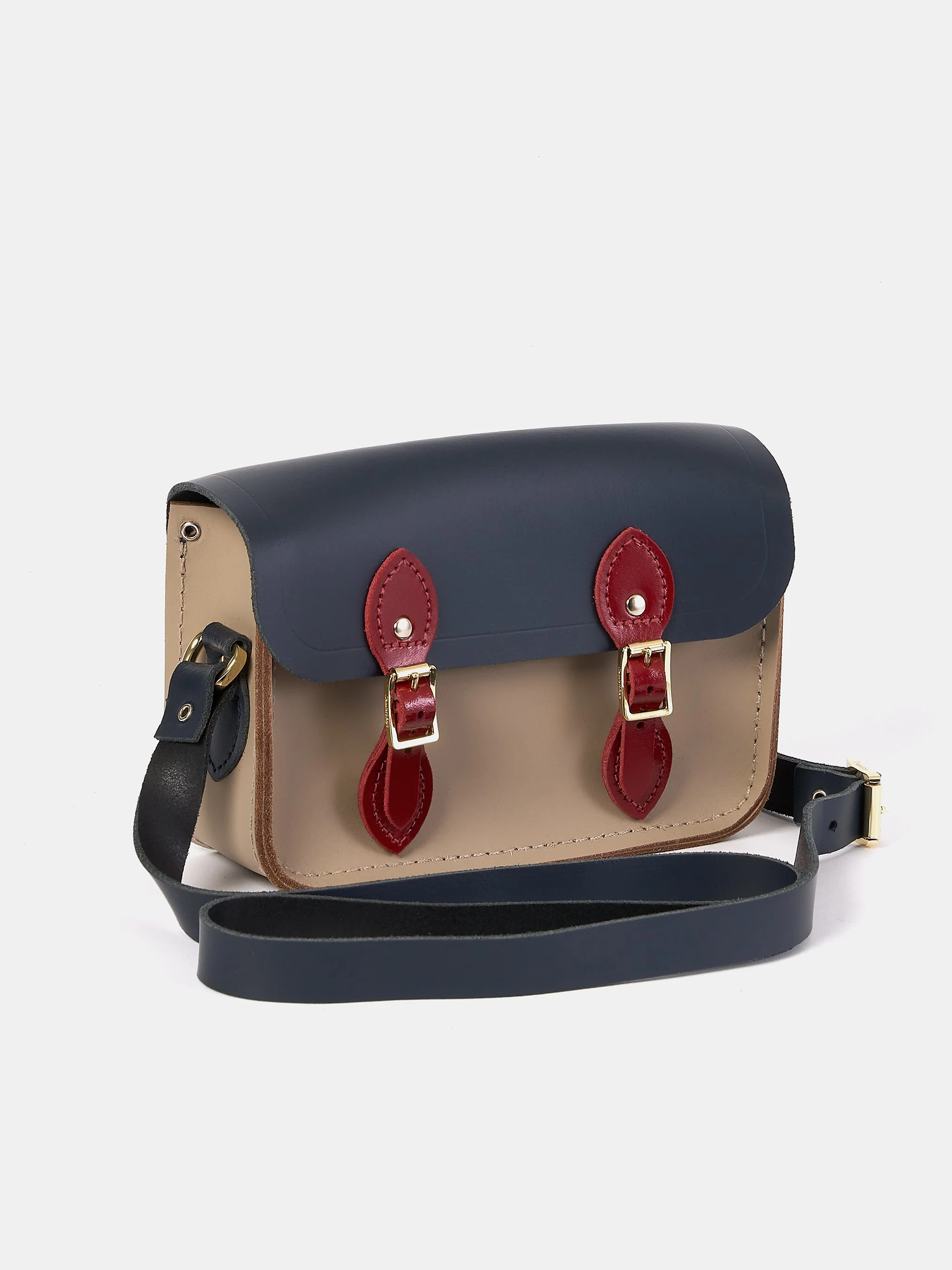 The Little One - Mushroom, Navy & Red Patent - Image 2