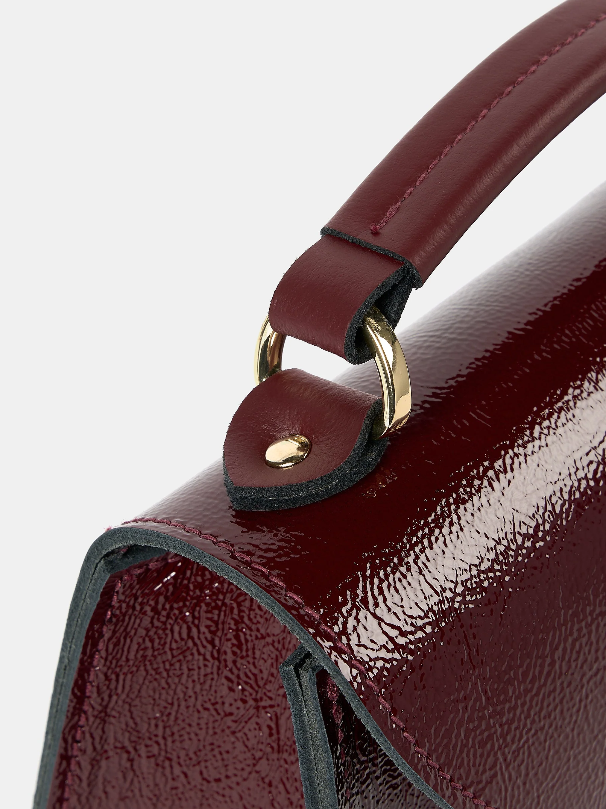 The Mini Poppy - Oxblood Patent - Image 6