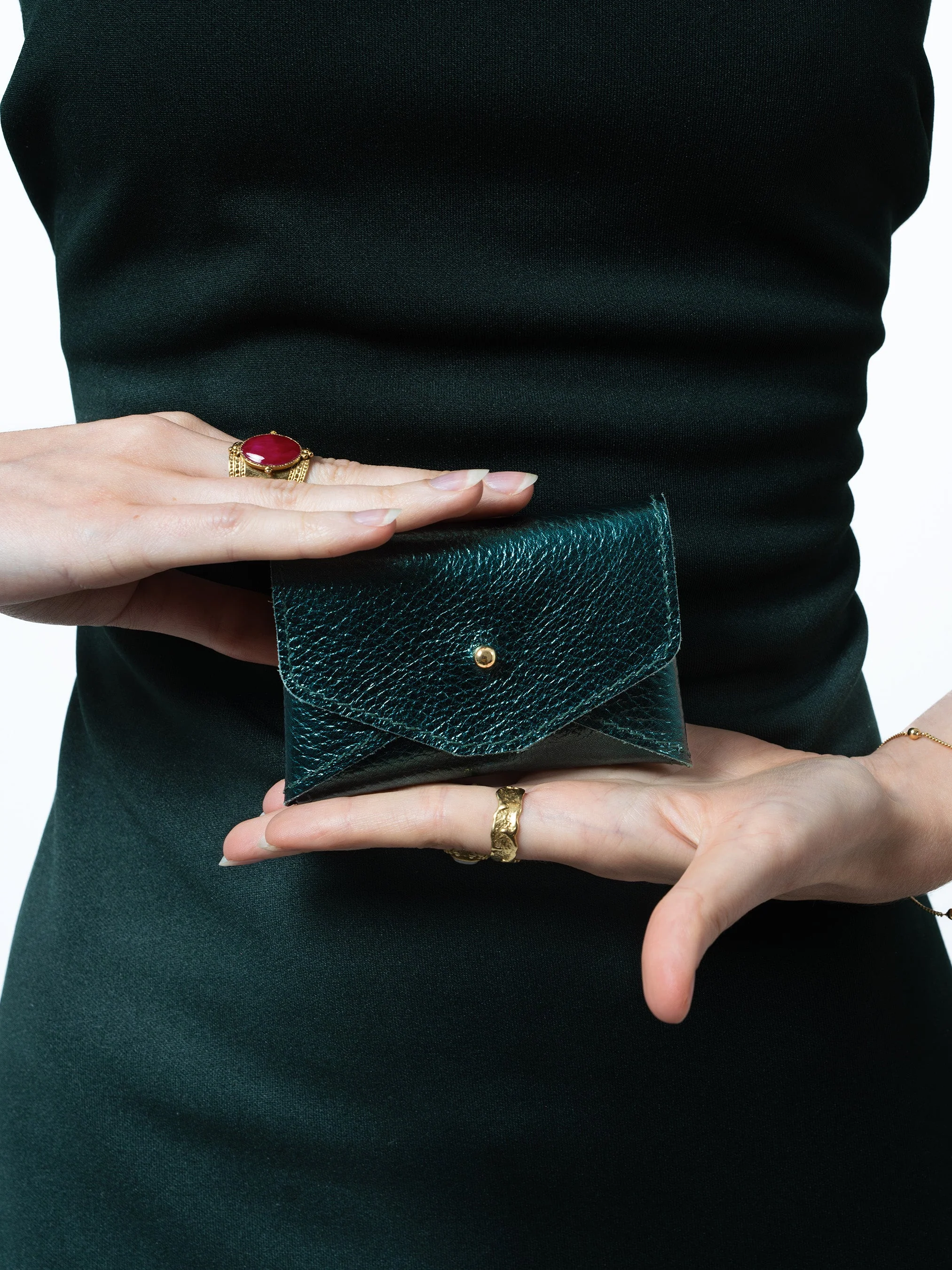 The Mini Purse - Metallic Emerald - Image 2