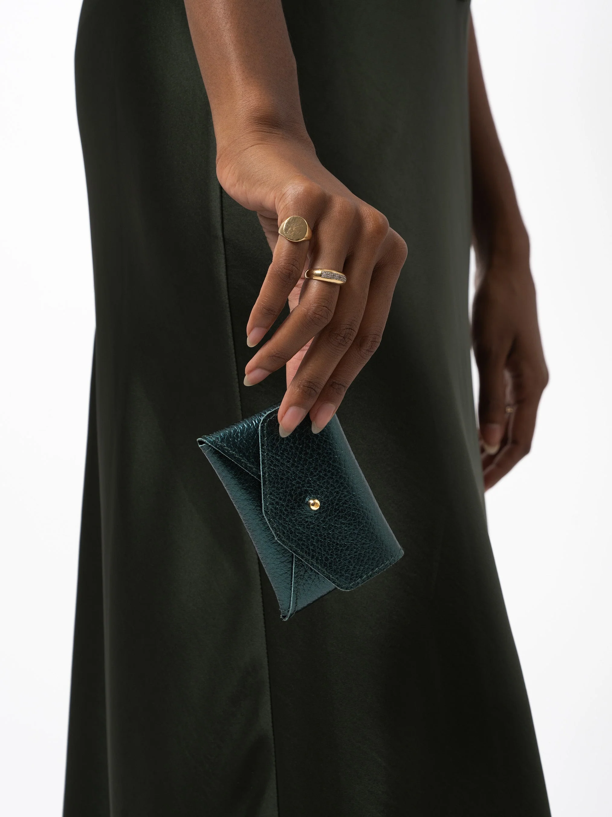 The Mini Purse - Metallic Emerald - Image 3