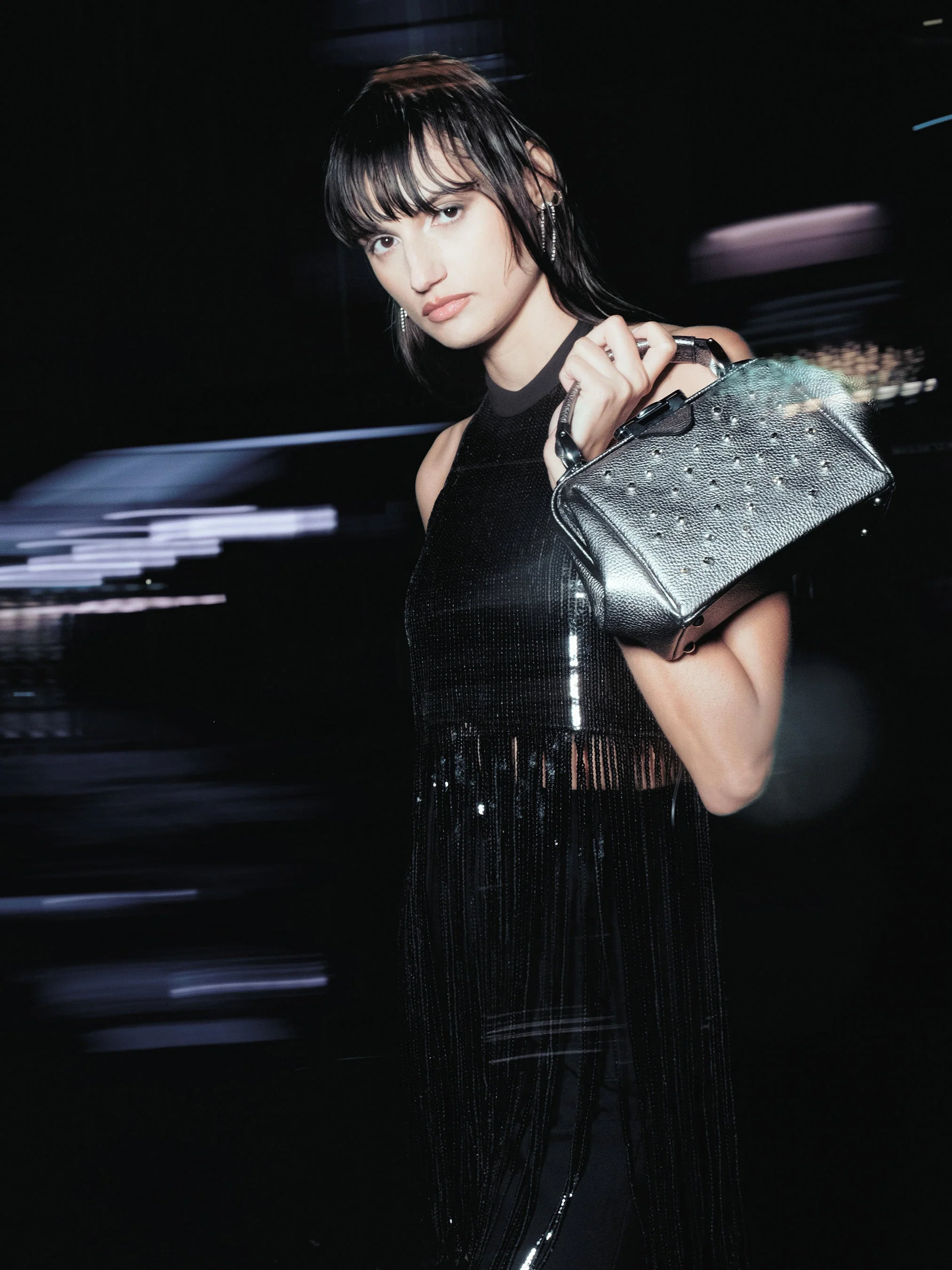 The Mini Sophie - Gunmetal Grain with Swarovski® Crystals - Image 3