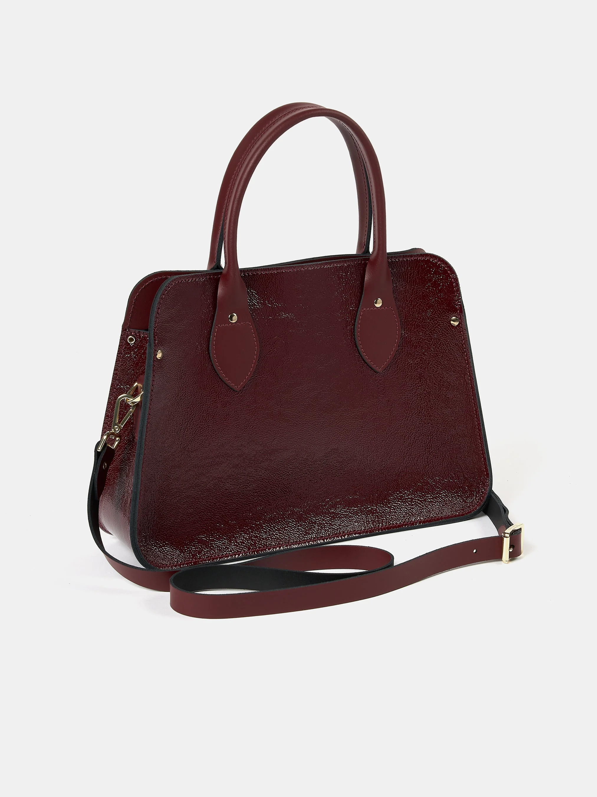The Mini Work Bag - Oxblood Patent - Image 4