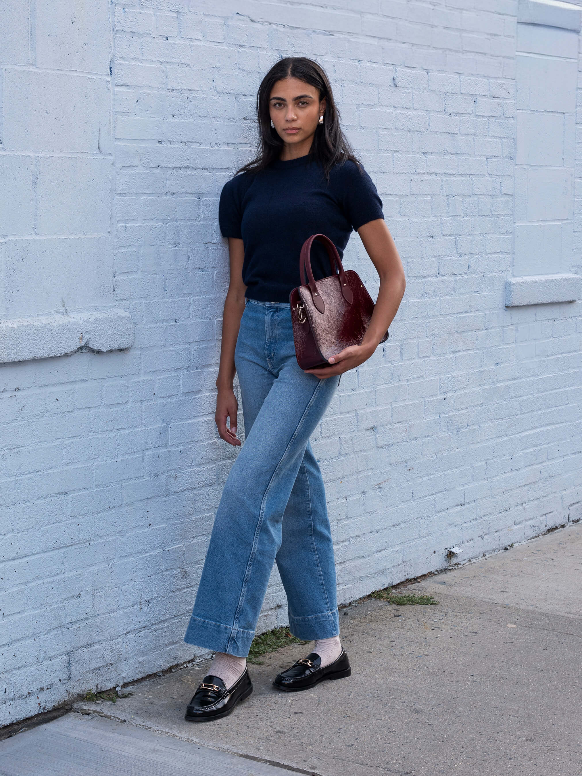 The Mini Work Bag - Oxblood Patent - Image 6