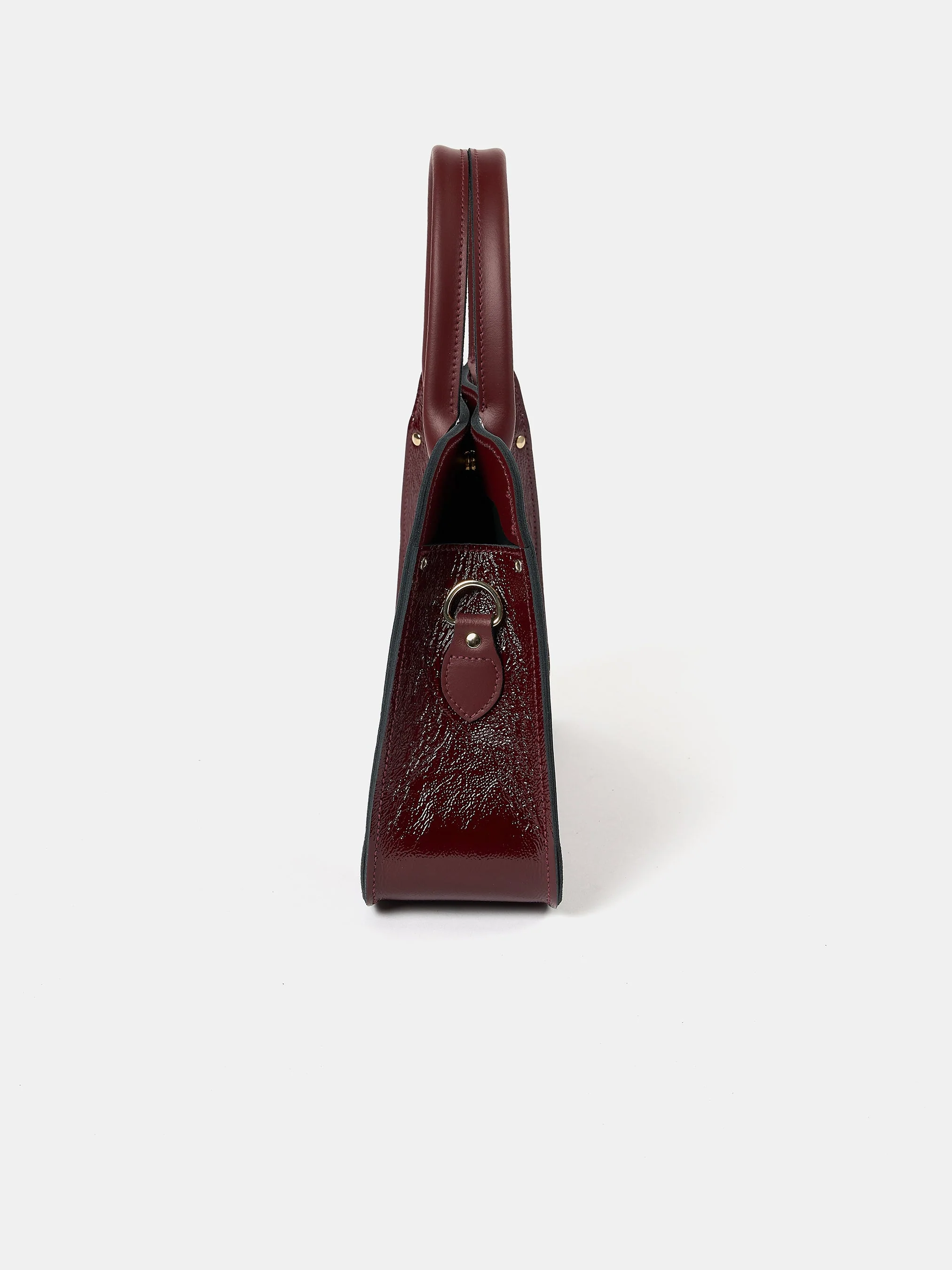 The Mini Work Bag - Oxblood Patent - Image 8