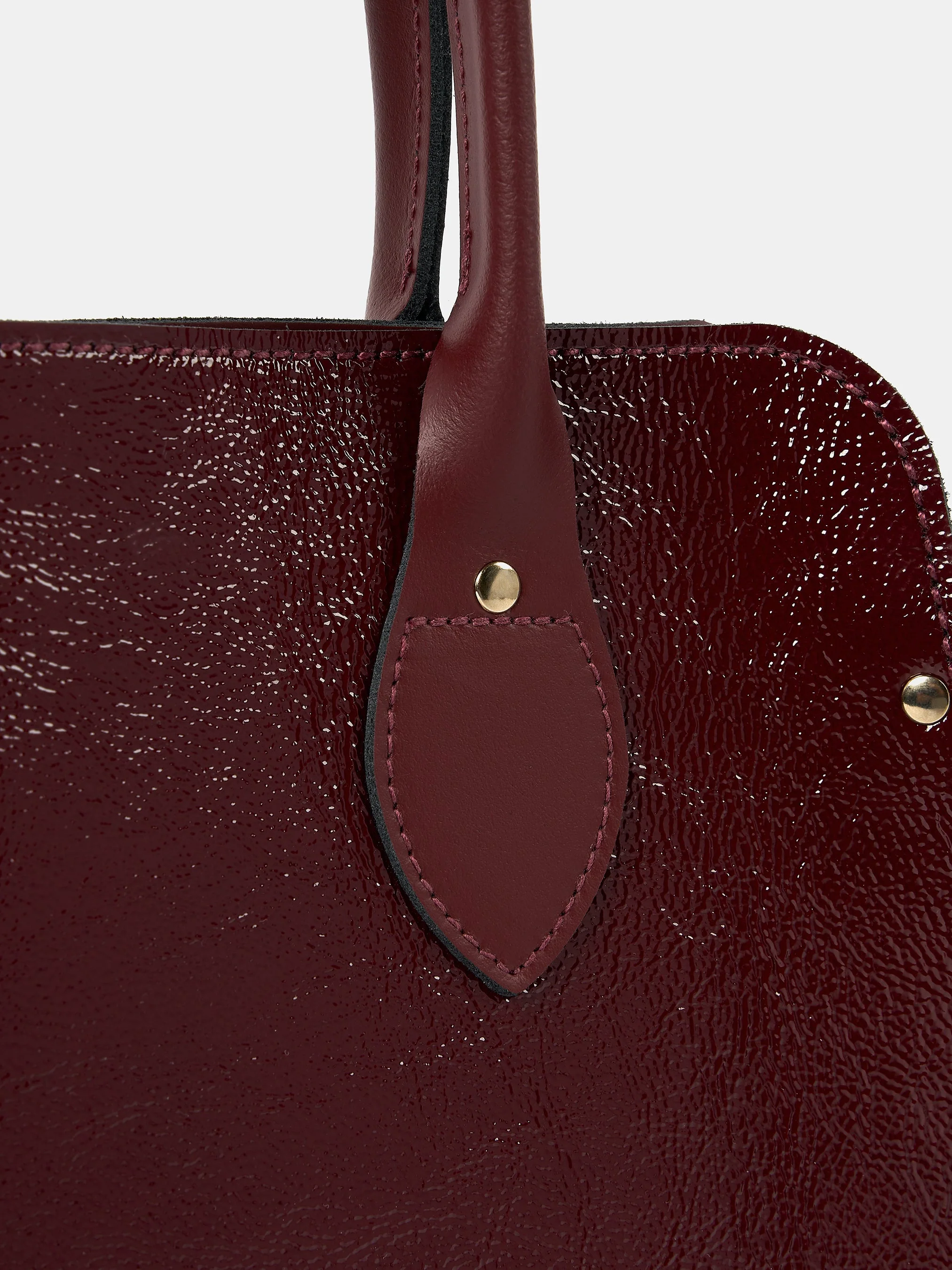 The Mini Work Bag - Oxblood Patent - Image 9