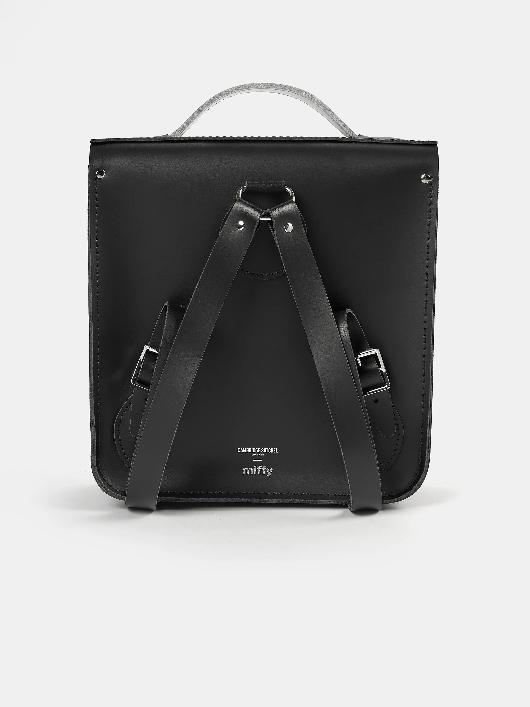 The Peekaboo Miffy Small Portrait Backpack - Black & Brilliant White - Image 6