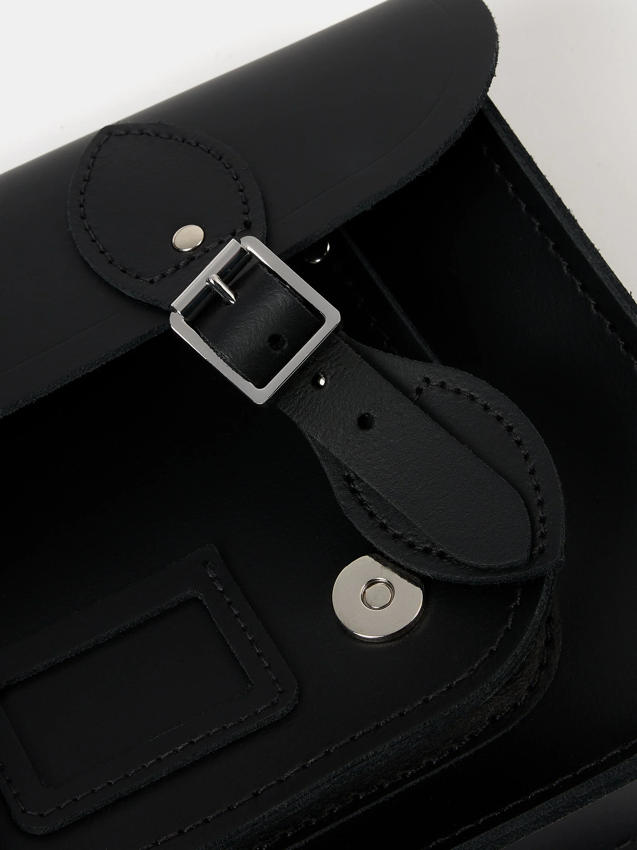 The Satchel Shoulder Bag - Black - Image 5