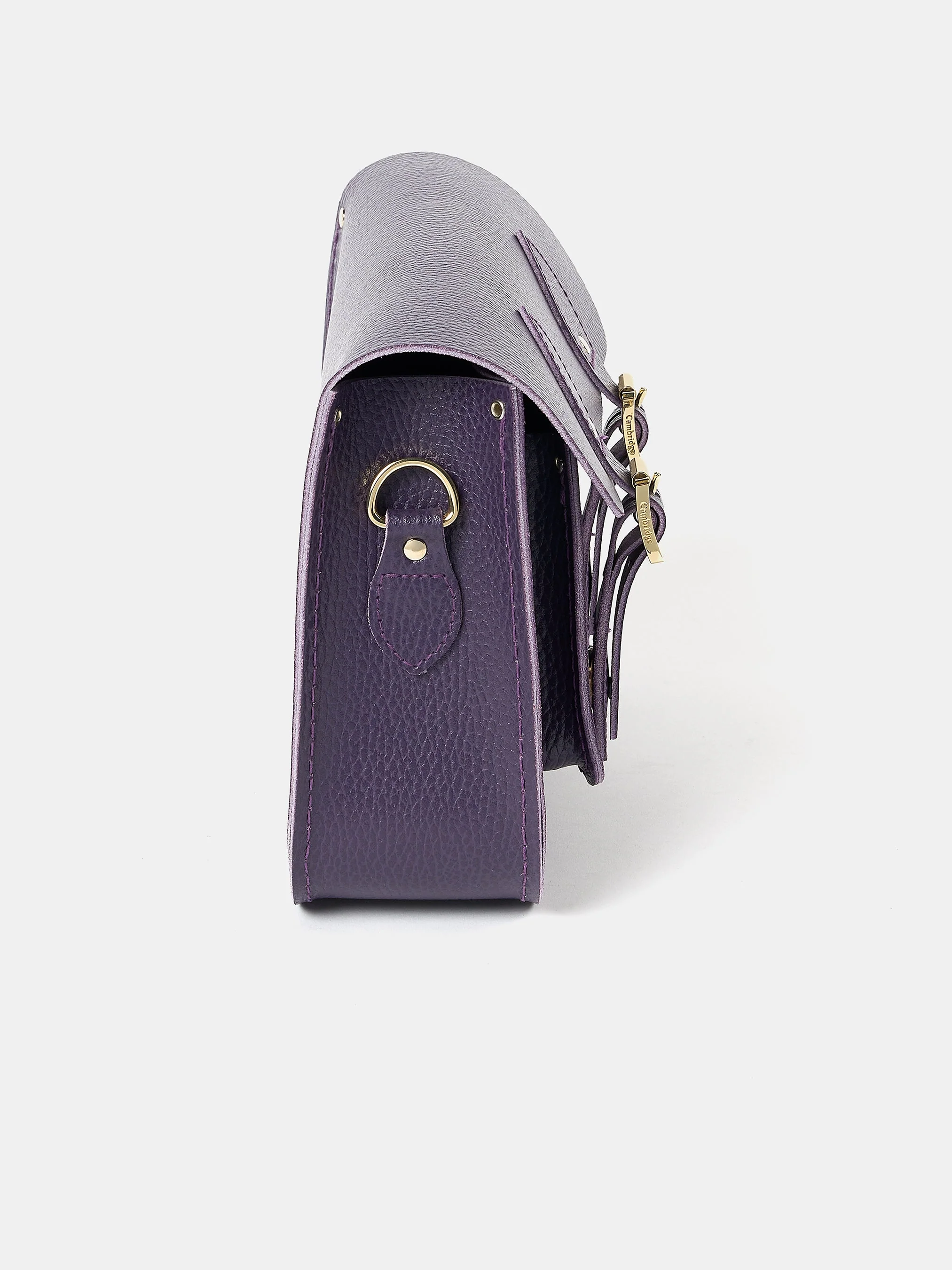 The Satchel Shoulder Bag - Deep Purple Celtic Grain - Image 5