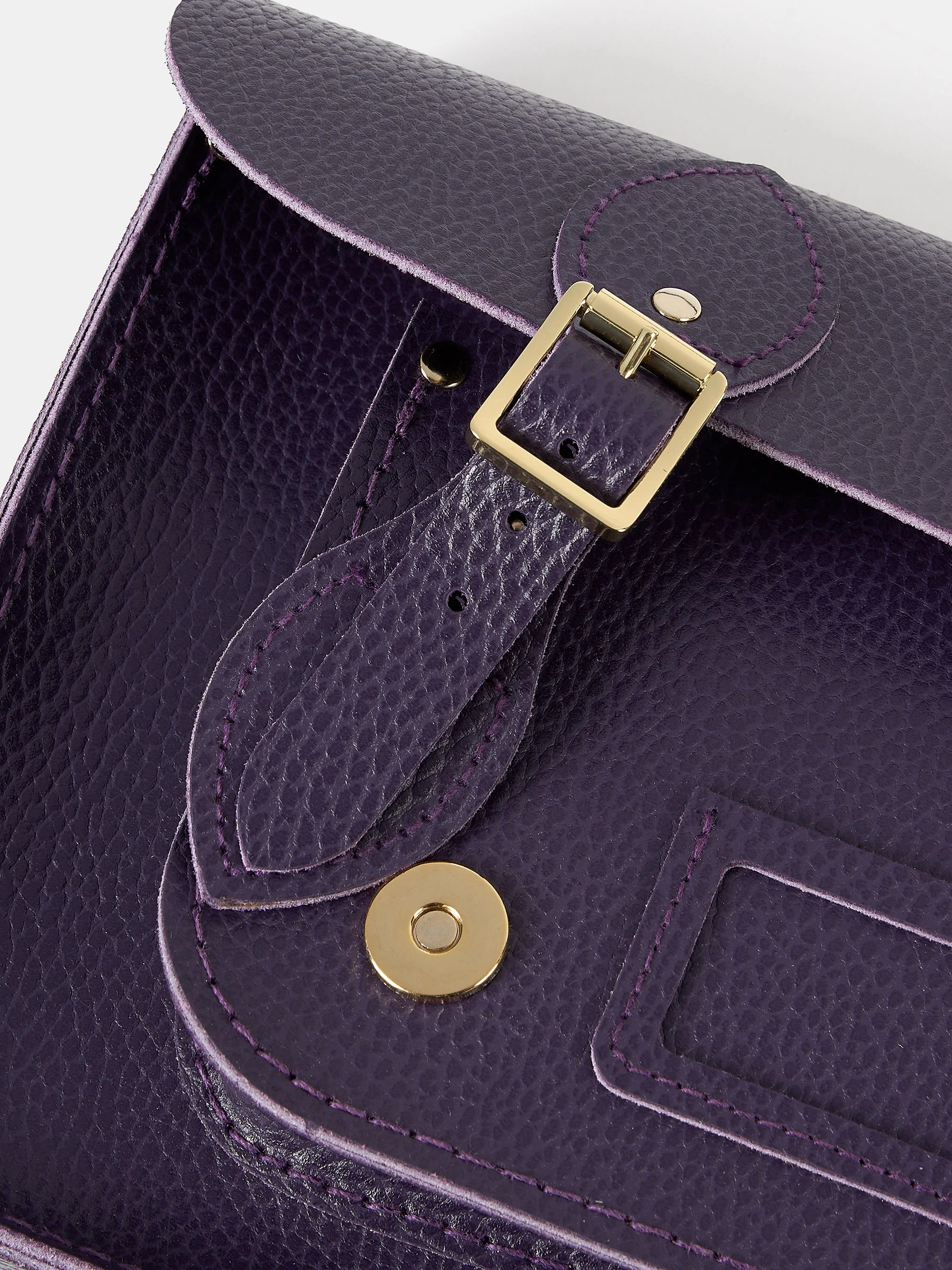 The Satchel Shoulder Bag - Deep Purple Celtic Grain - Image 6