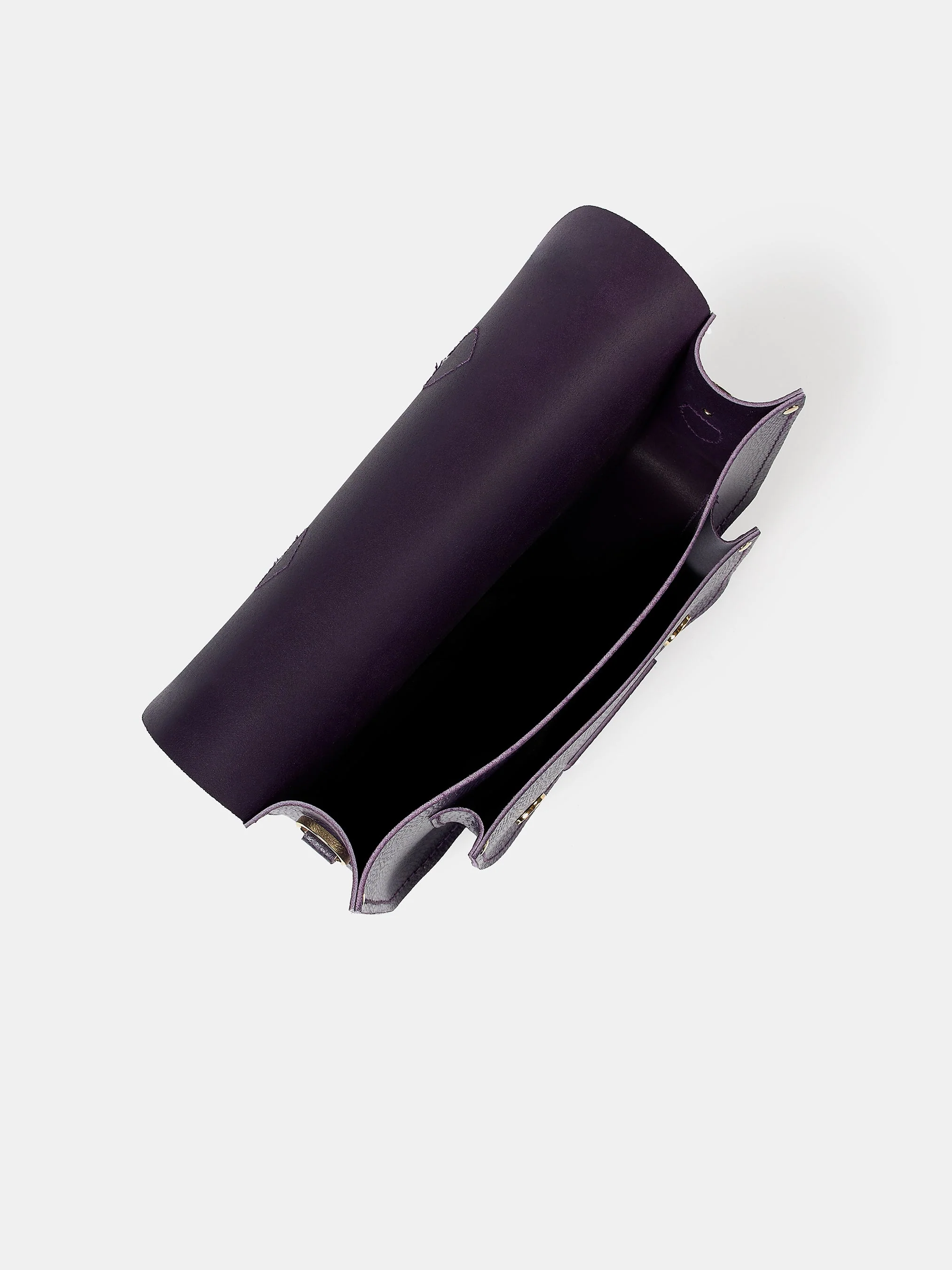 The Satchel Shoulder Bag - Deep Purple Celtic Grain - Image 7