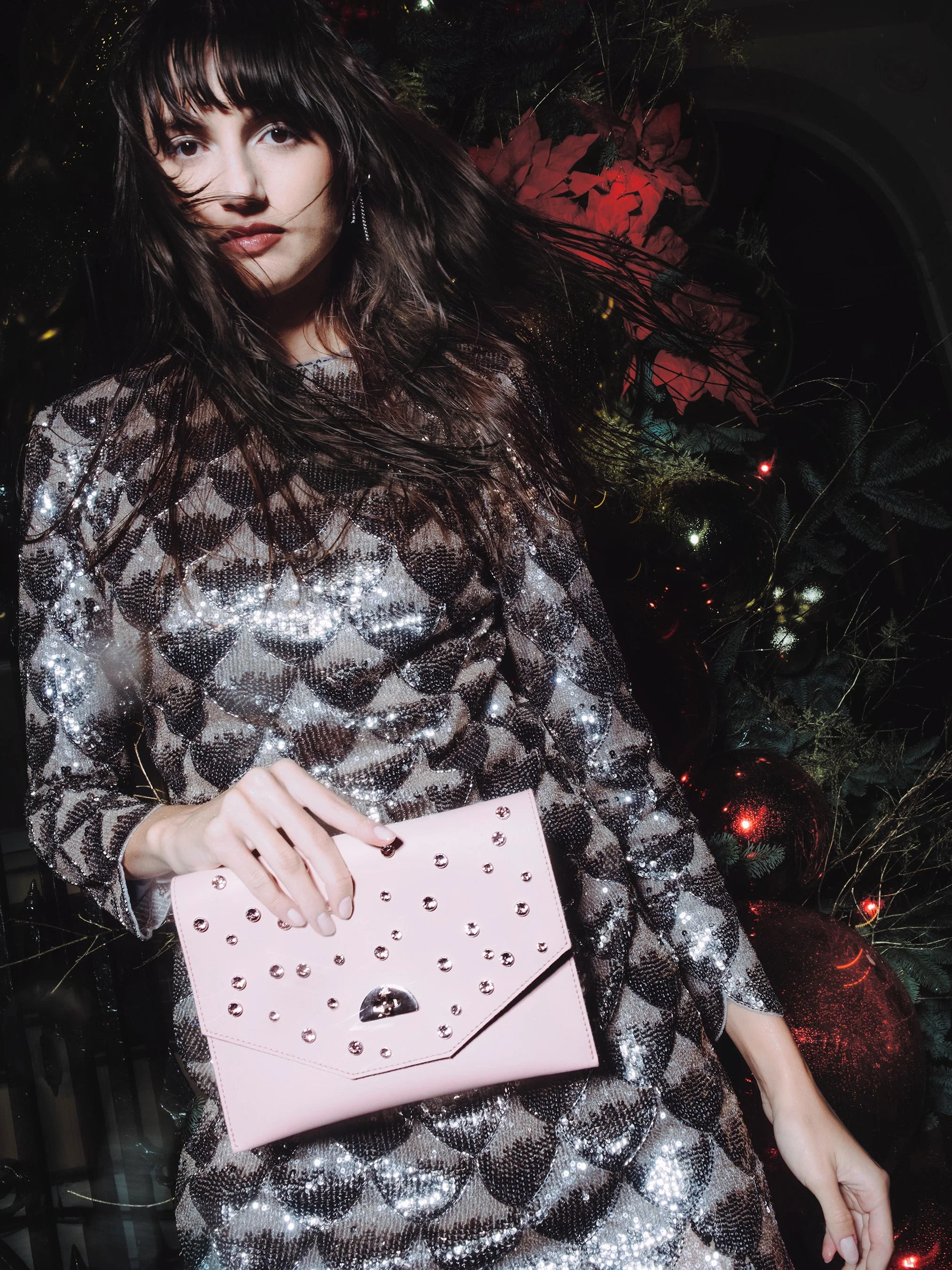 The Twist Lock Pouch - Cloud Pink with Swarovski® Crystals - Image 2
