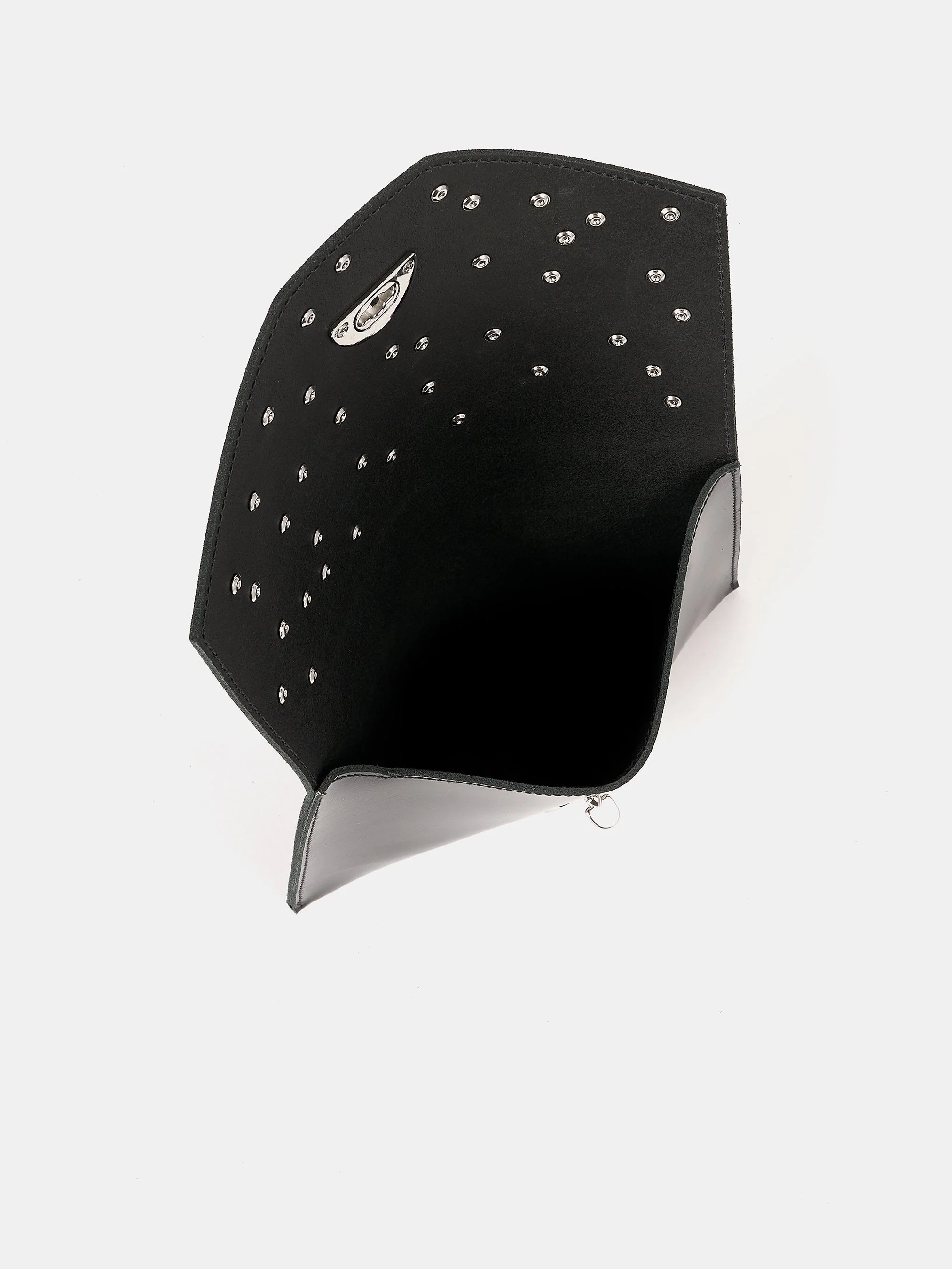 The Twist Lock Pouch - High Shine Black with Swarovski® Crystals - Image 6