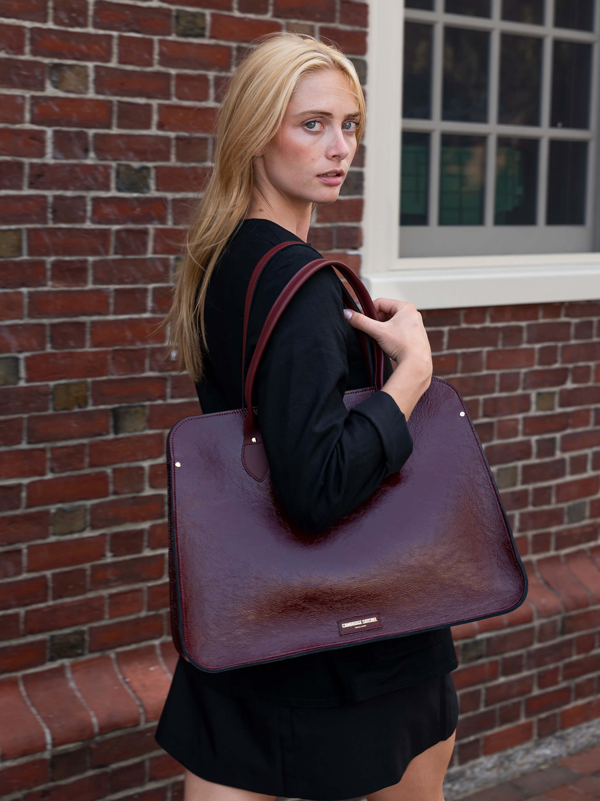 The Work Bag - Oxblood Patent - Image 3